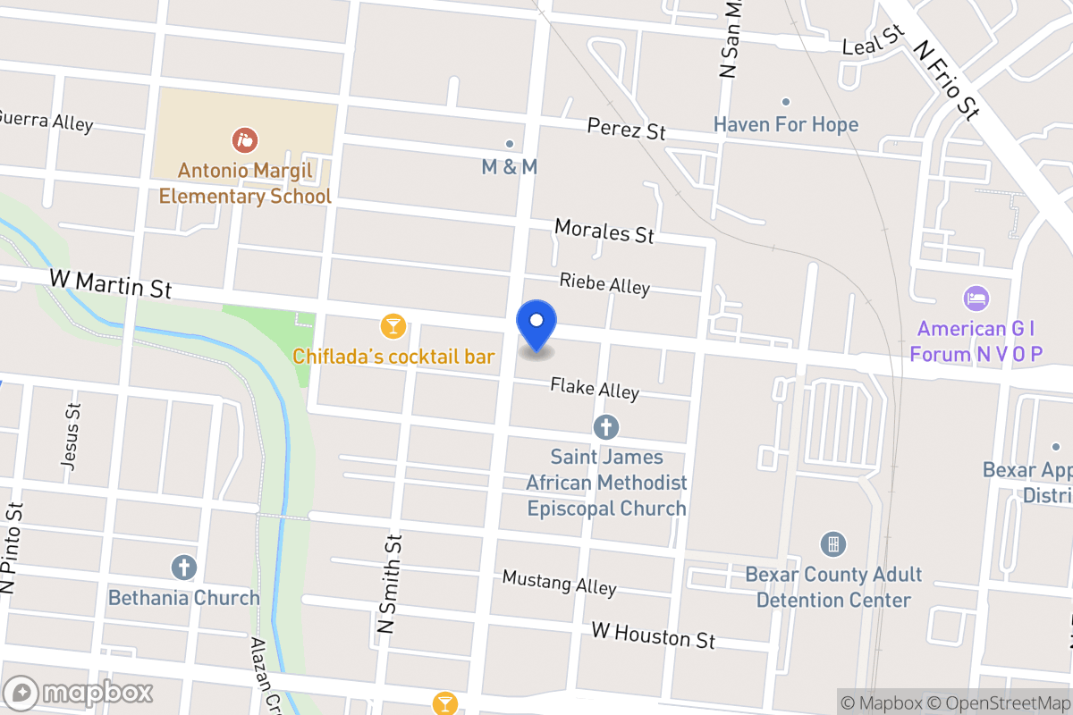 Map of 1618 W Martin St
