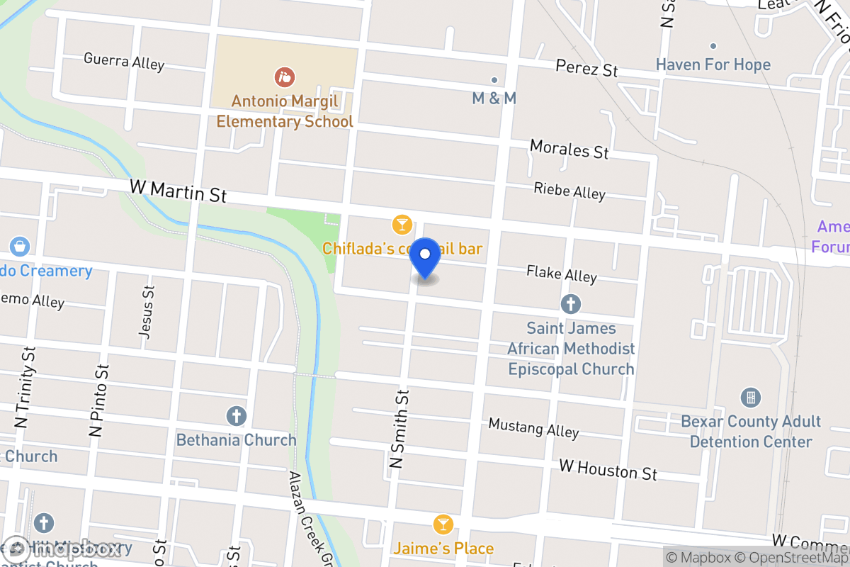 Map of 1625 W Salinas St
