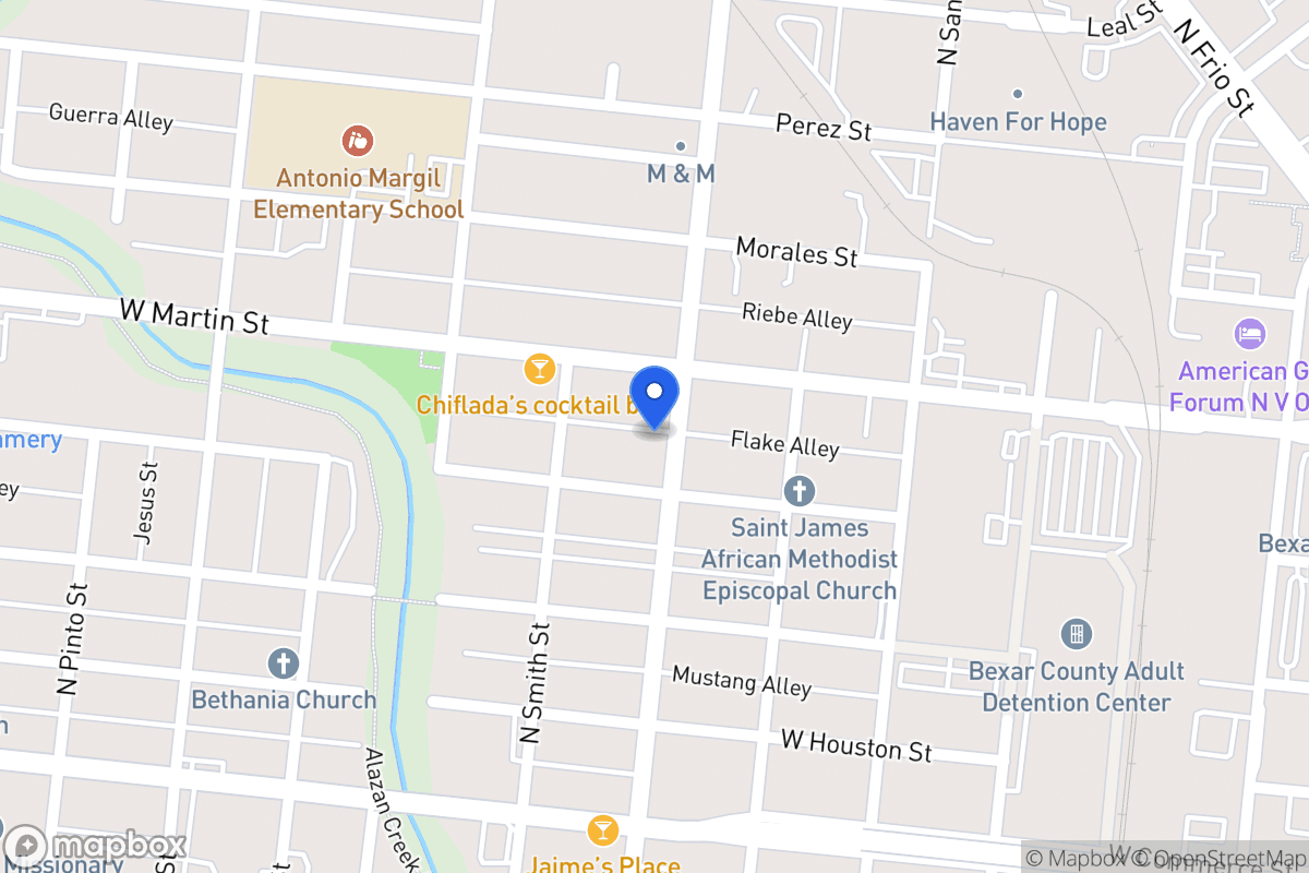 Map of 411 N Colorado St