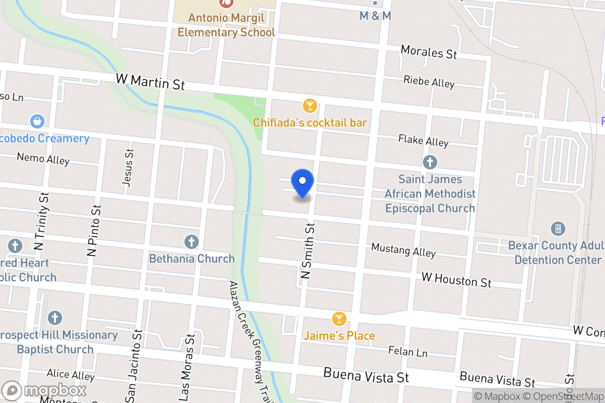 Map of 1603 W Travis St