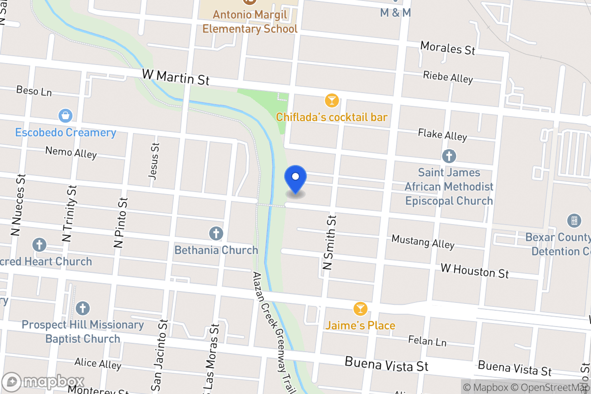 Map of W Travis St