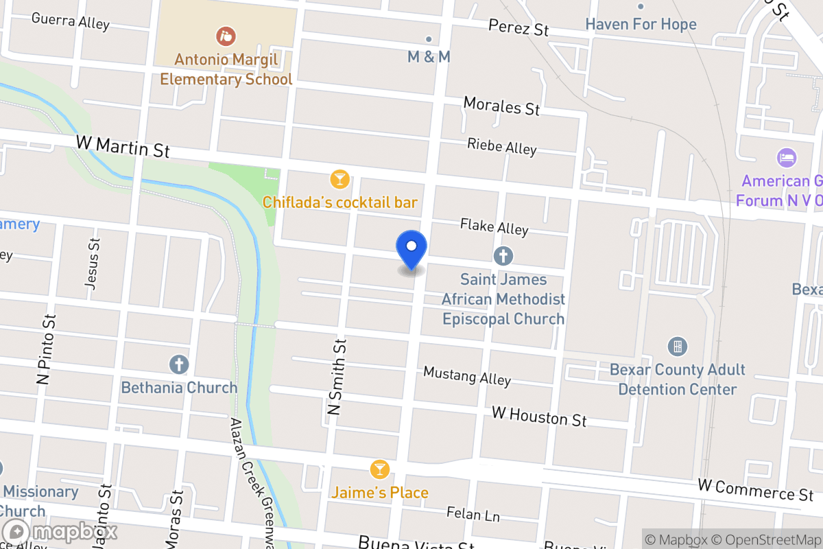 Map of 1600 W Salinas St