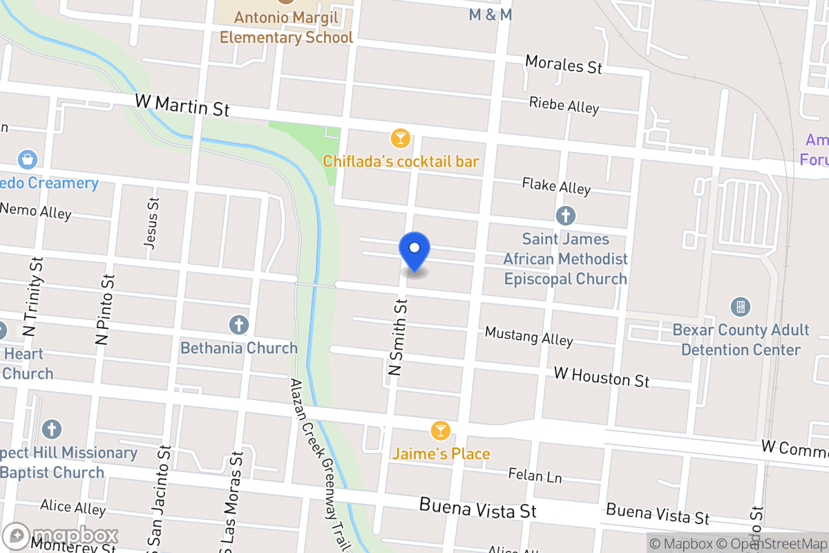 Map of 1527 W Travis St