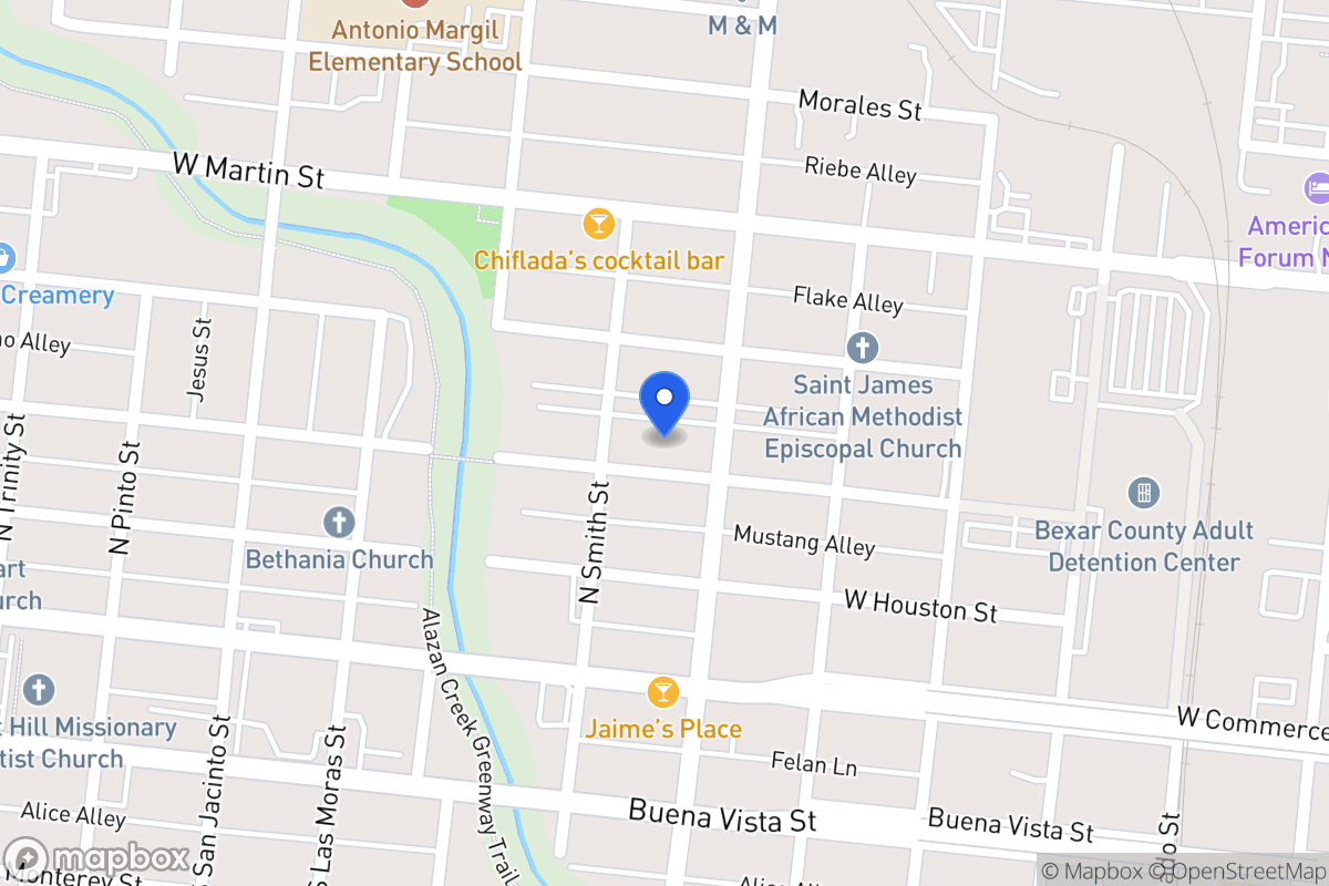 Map of 1515 W Travis St