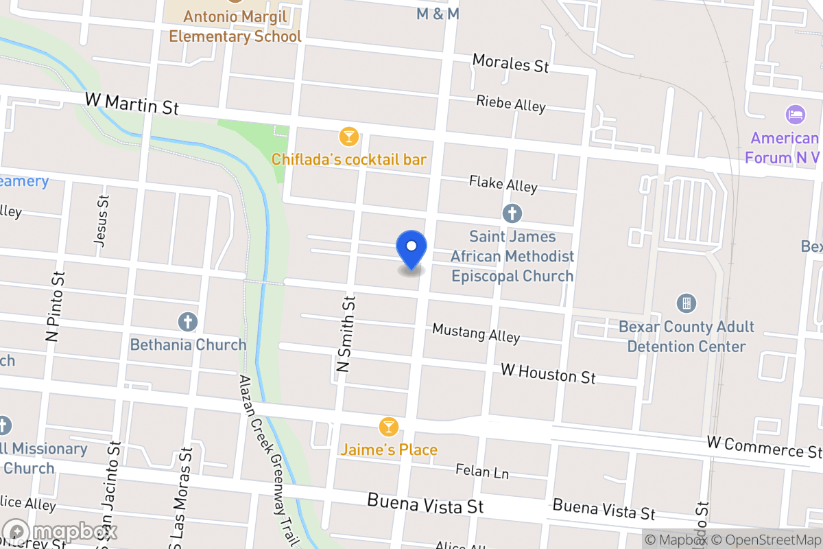 Map of 1503 W Travis St