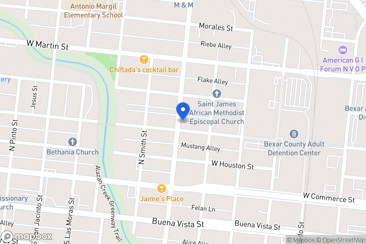 Map of 300 N Colorado St