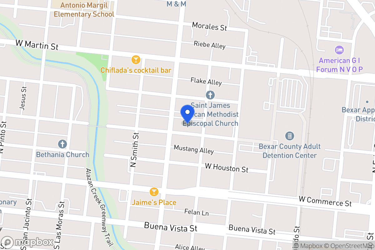 Map of 1415 W Travis St