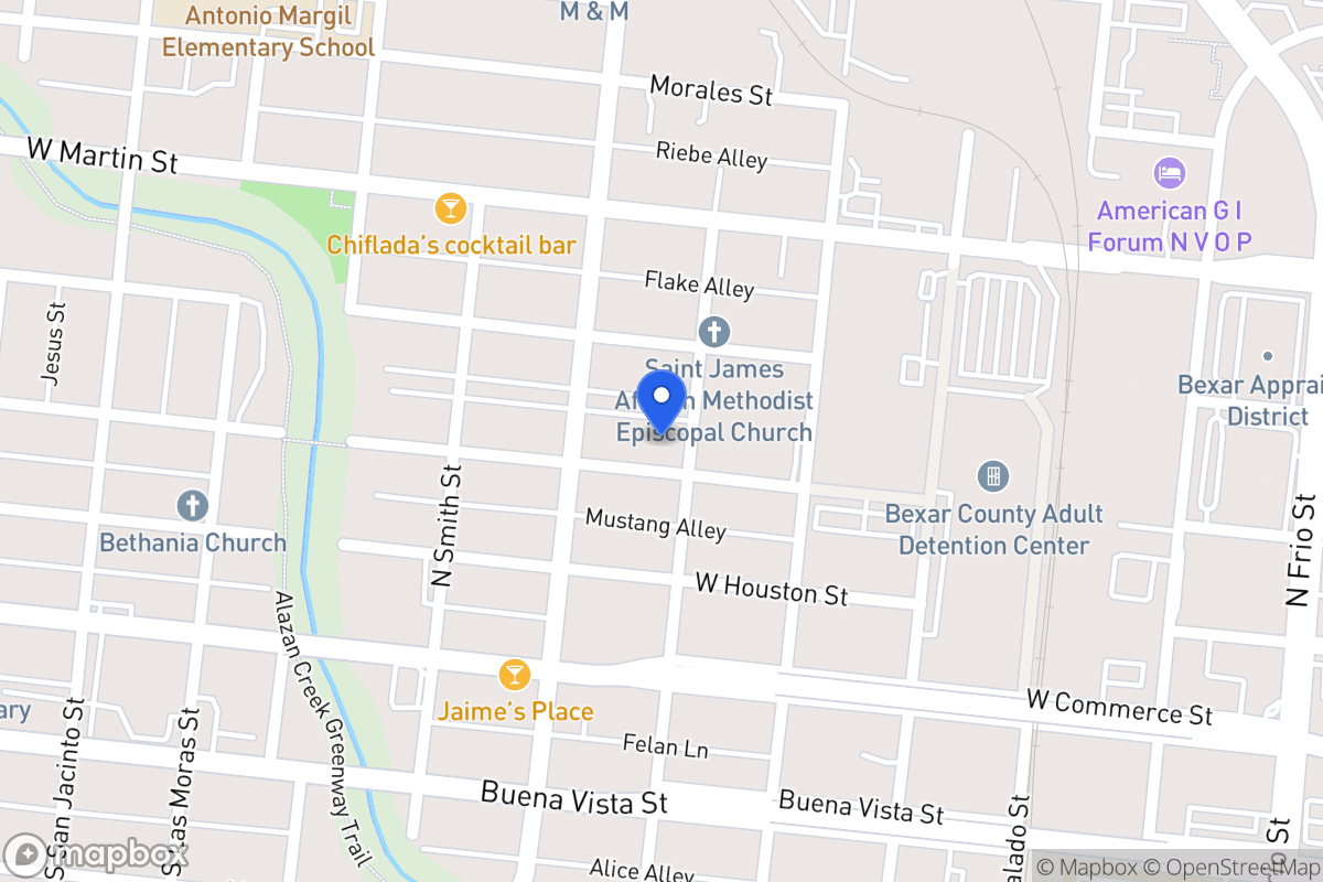 Map of 1407 W Travis St