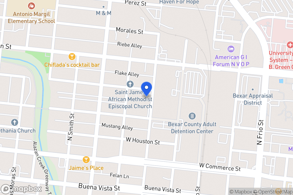 Map of 319 N San Marcos