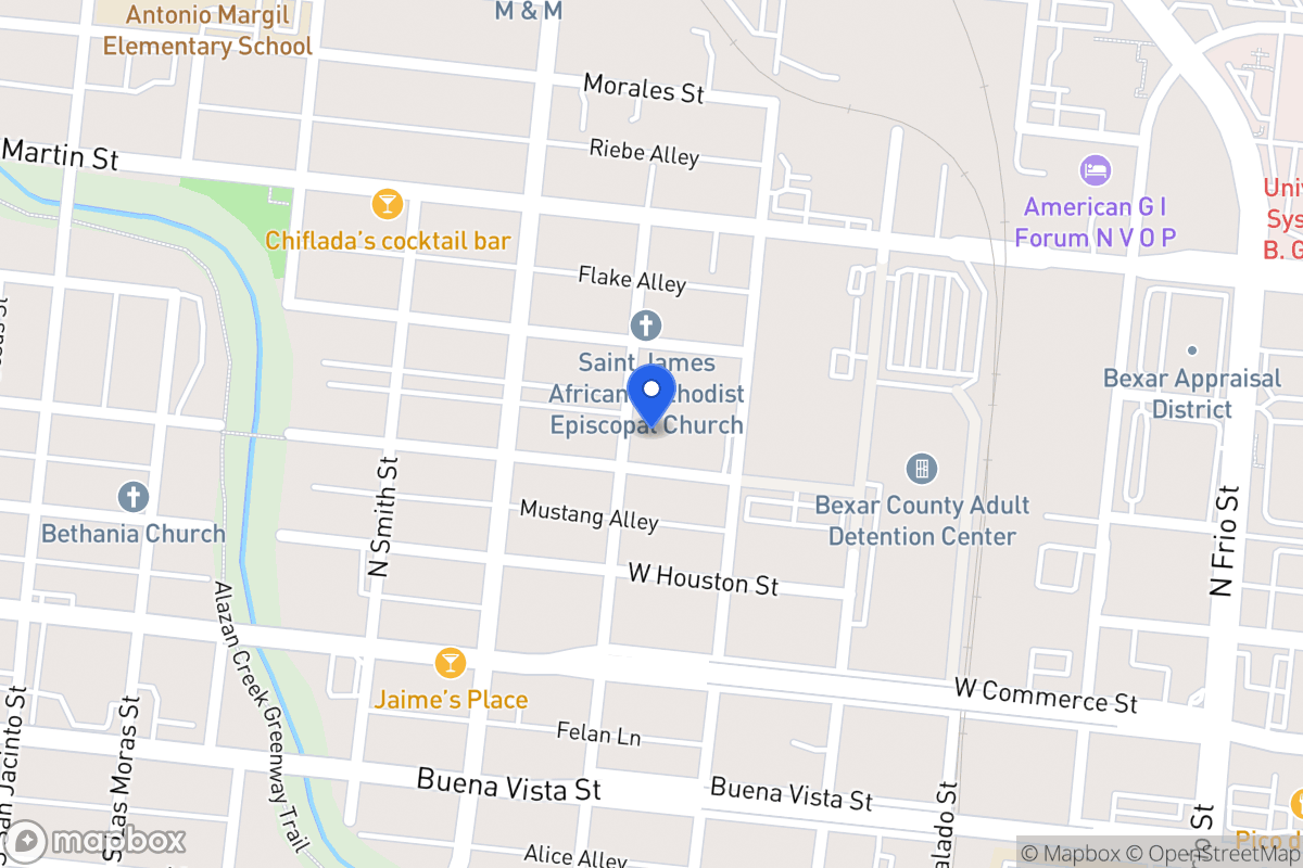 Map of 1319 W Travis St