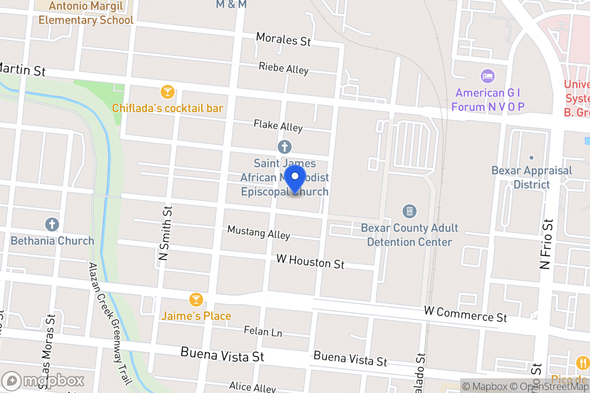Map of 1315 W Travis St