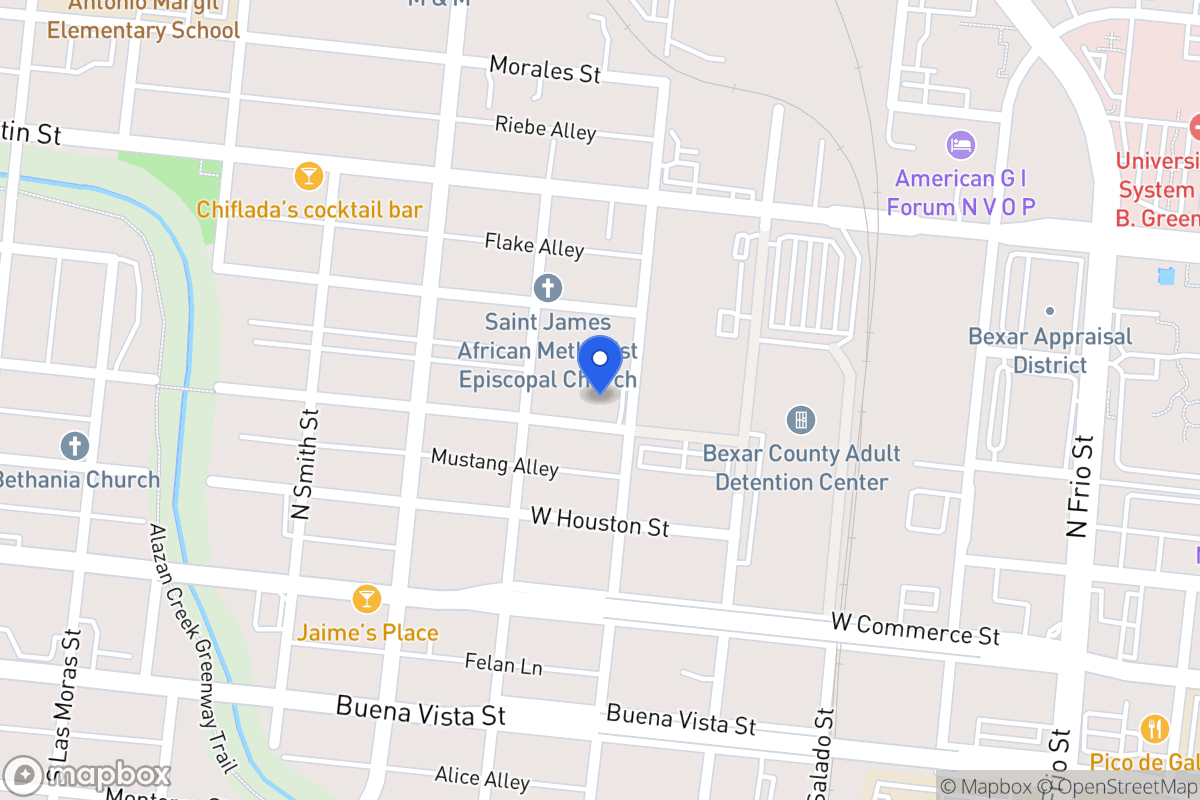 Map of 1307 W Travis St
