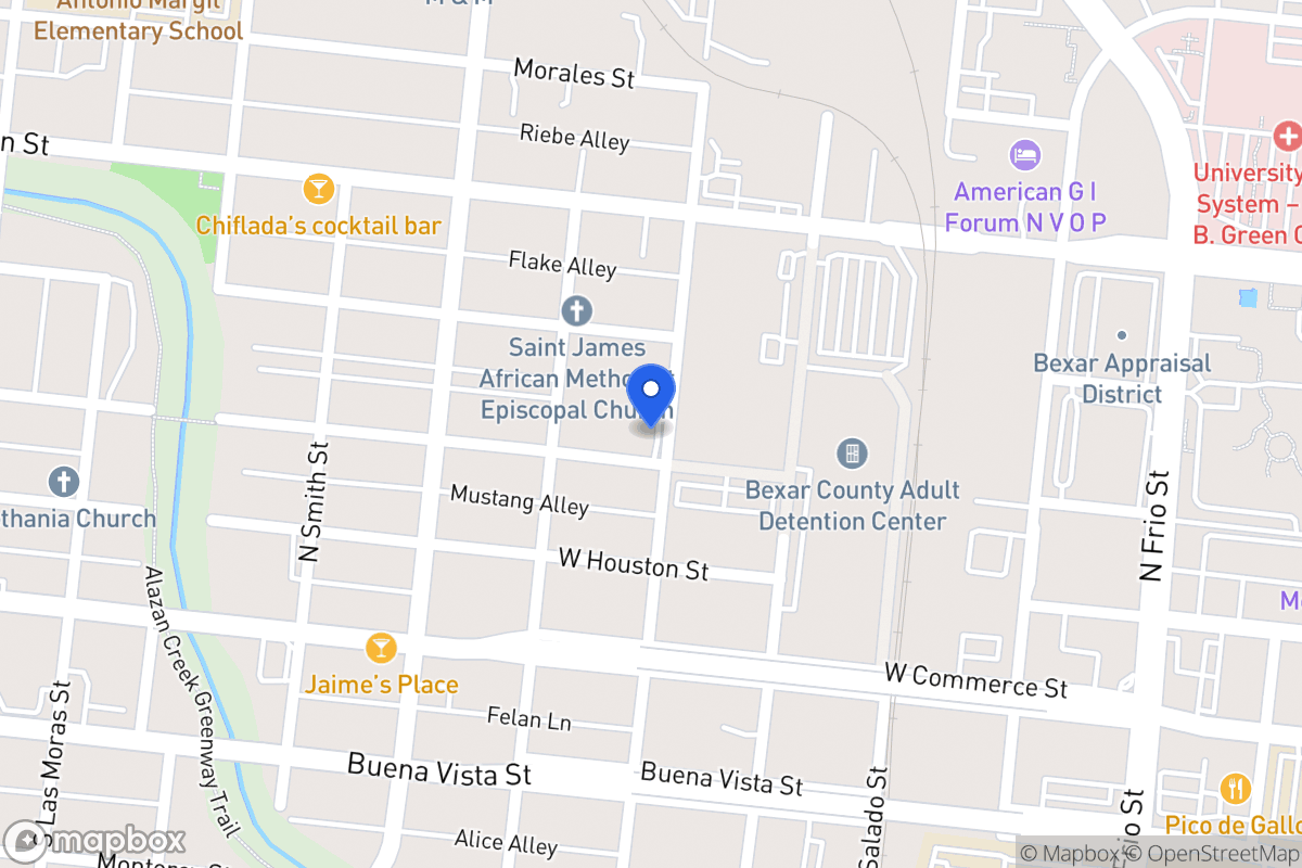 Map of 1303 W Travis St