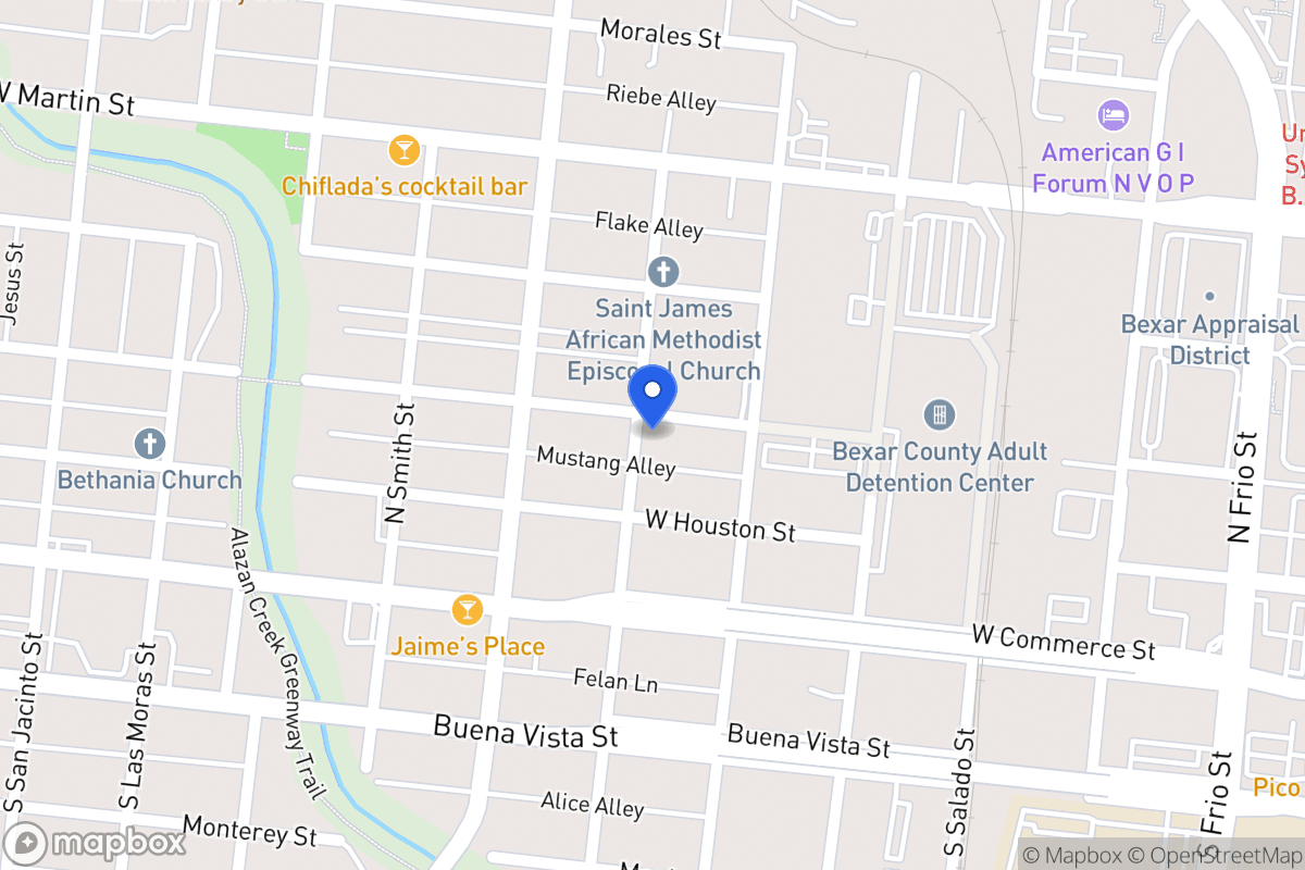Map of 1322 W Travis St
