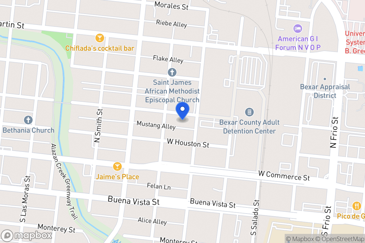 Map of 1310 W Travis St