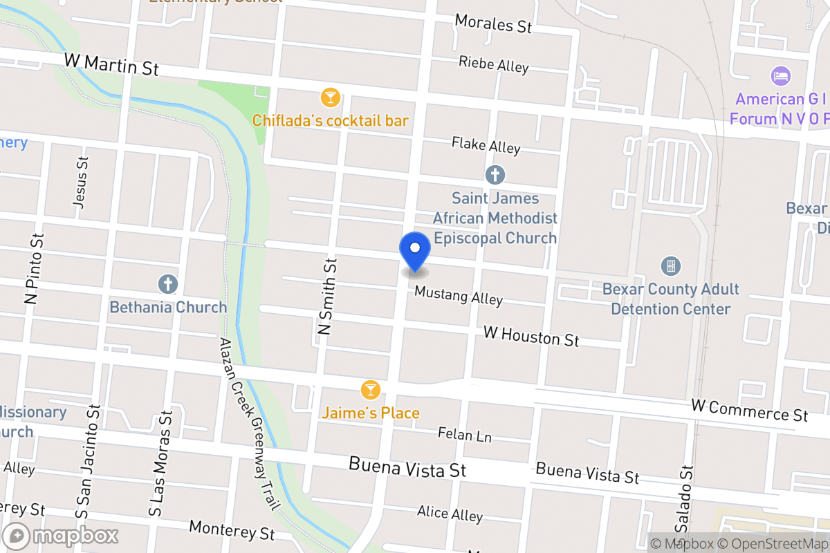 Map of 1422 W Travis St