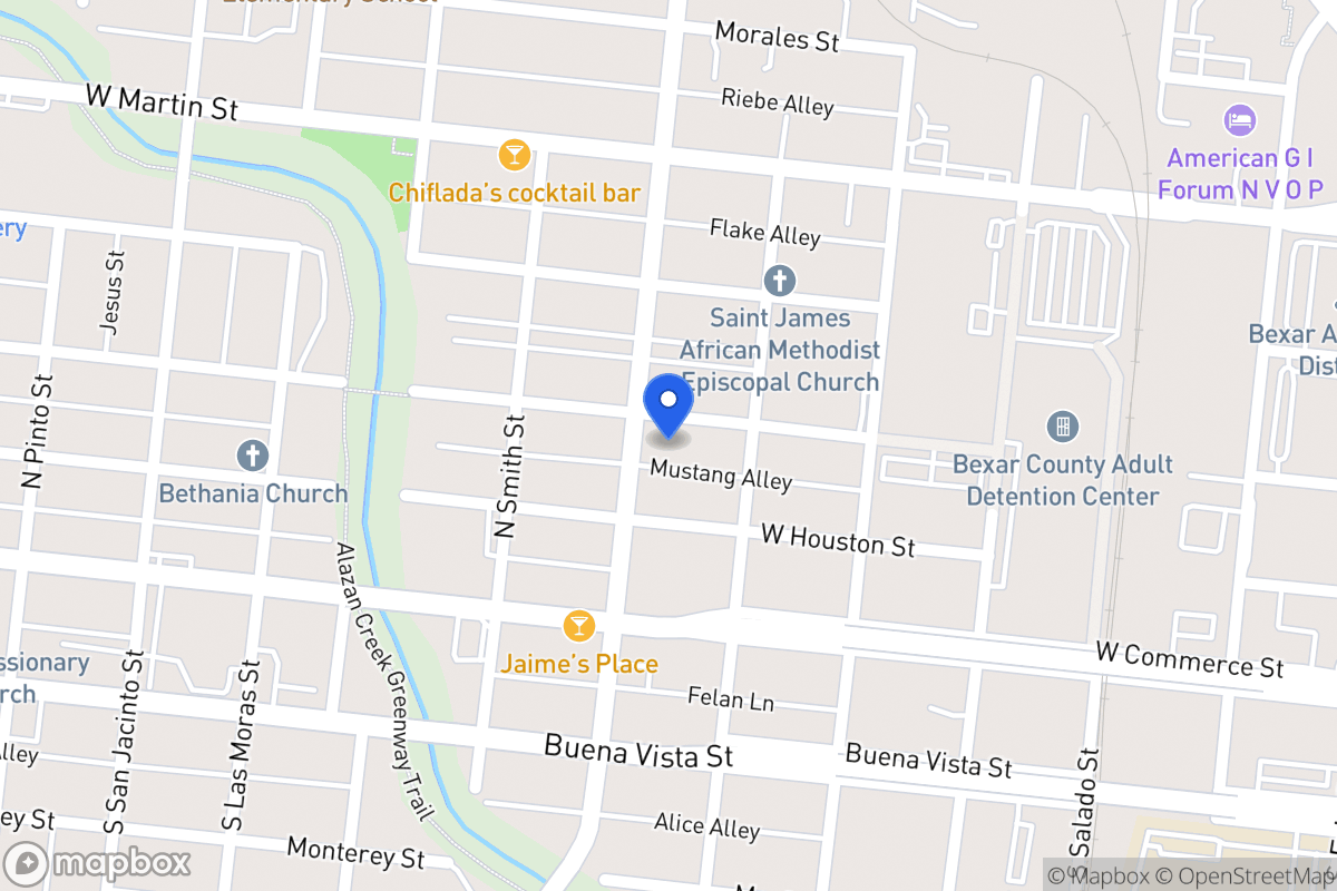 Map of 1418 W Travis St