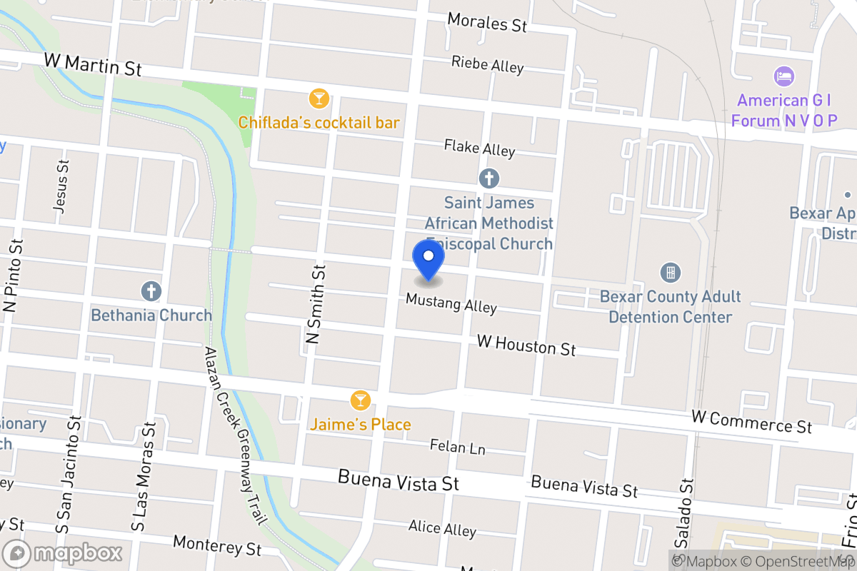 Map of 1414 W Travis St