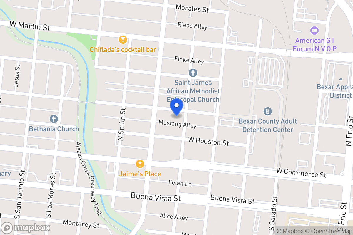 Map of 1406 W Travis St