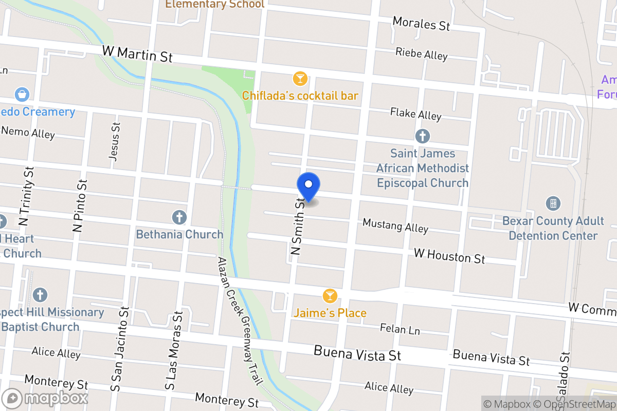 Map of 1526 W Travis St