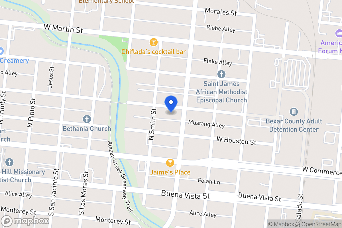 Map of 1510 W Travis St