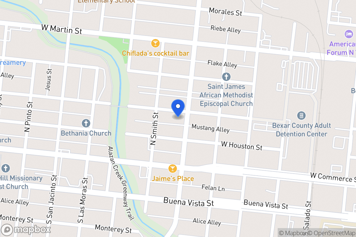 Map of 1506 W Travis St