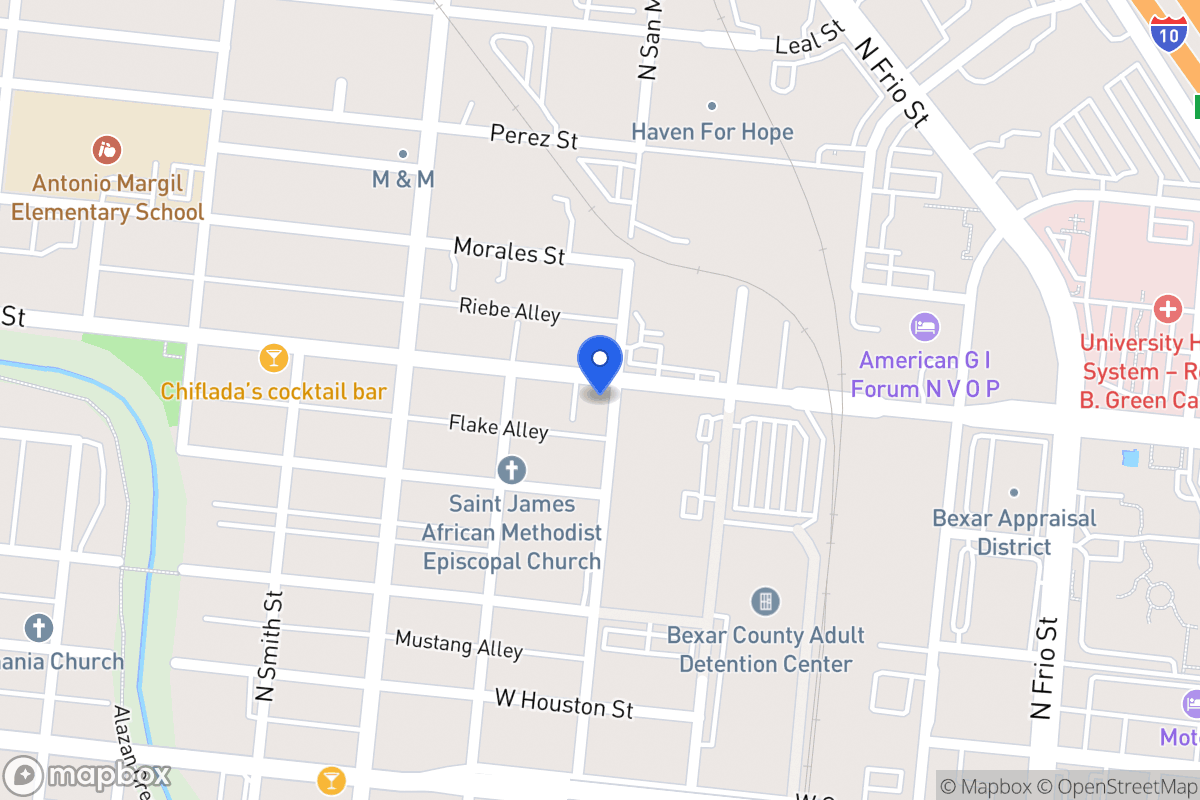 Map of 1502 W Martin St