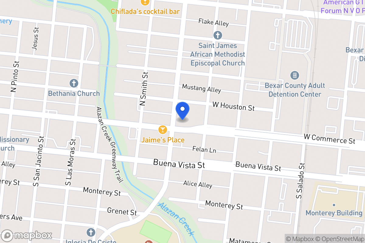 Map of 1423 W Commerce St