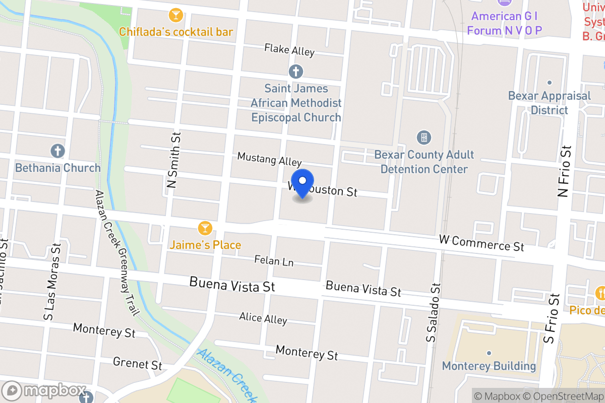 Map of 1314 W Houston St