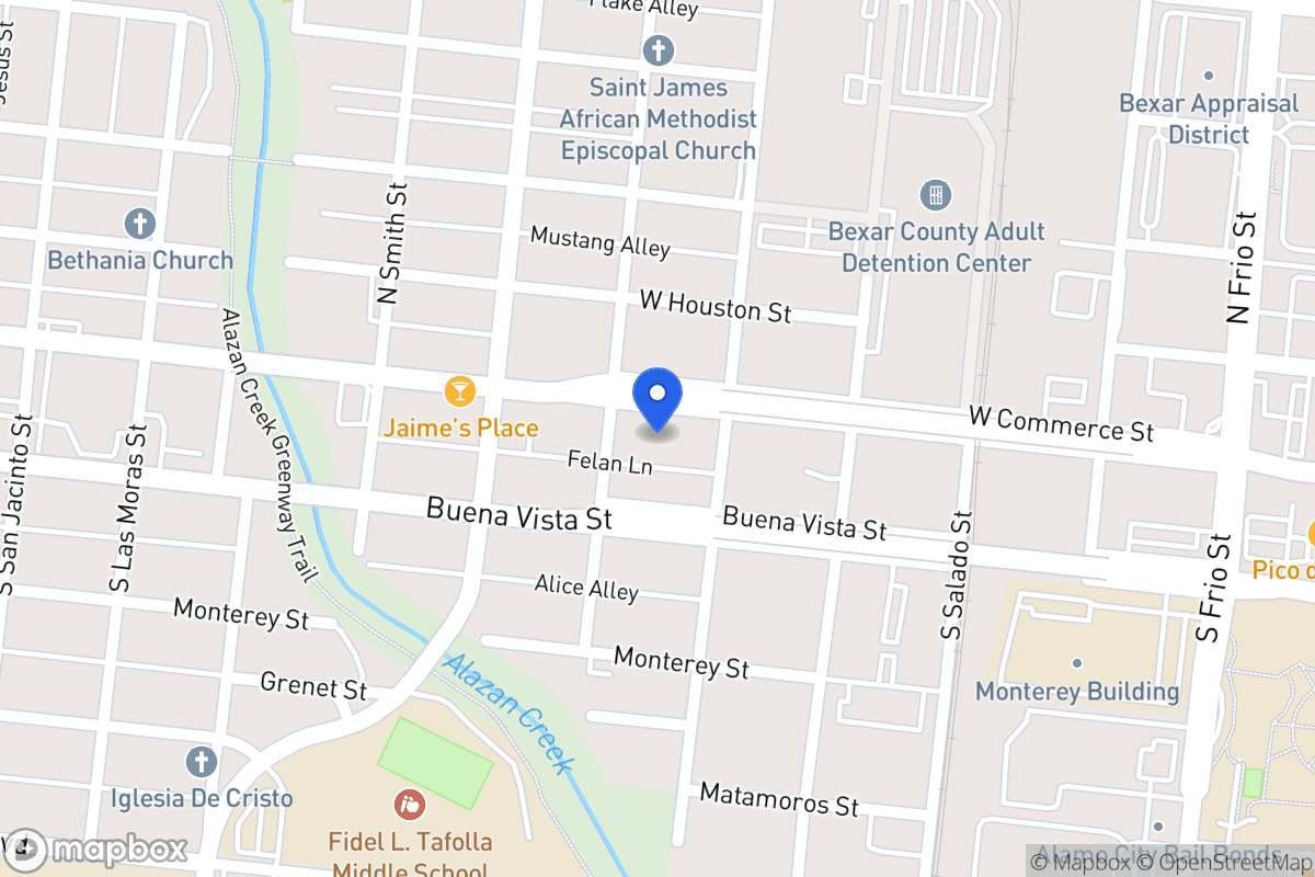 Map of 1314 W Commerce St