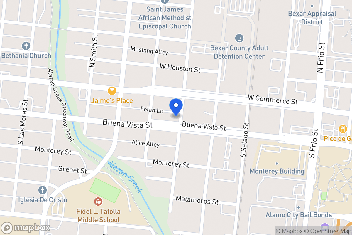 Map of 121 S San Marcos