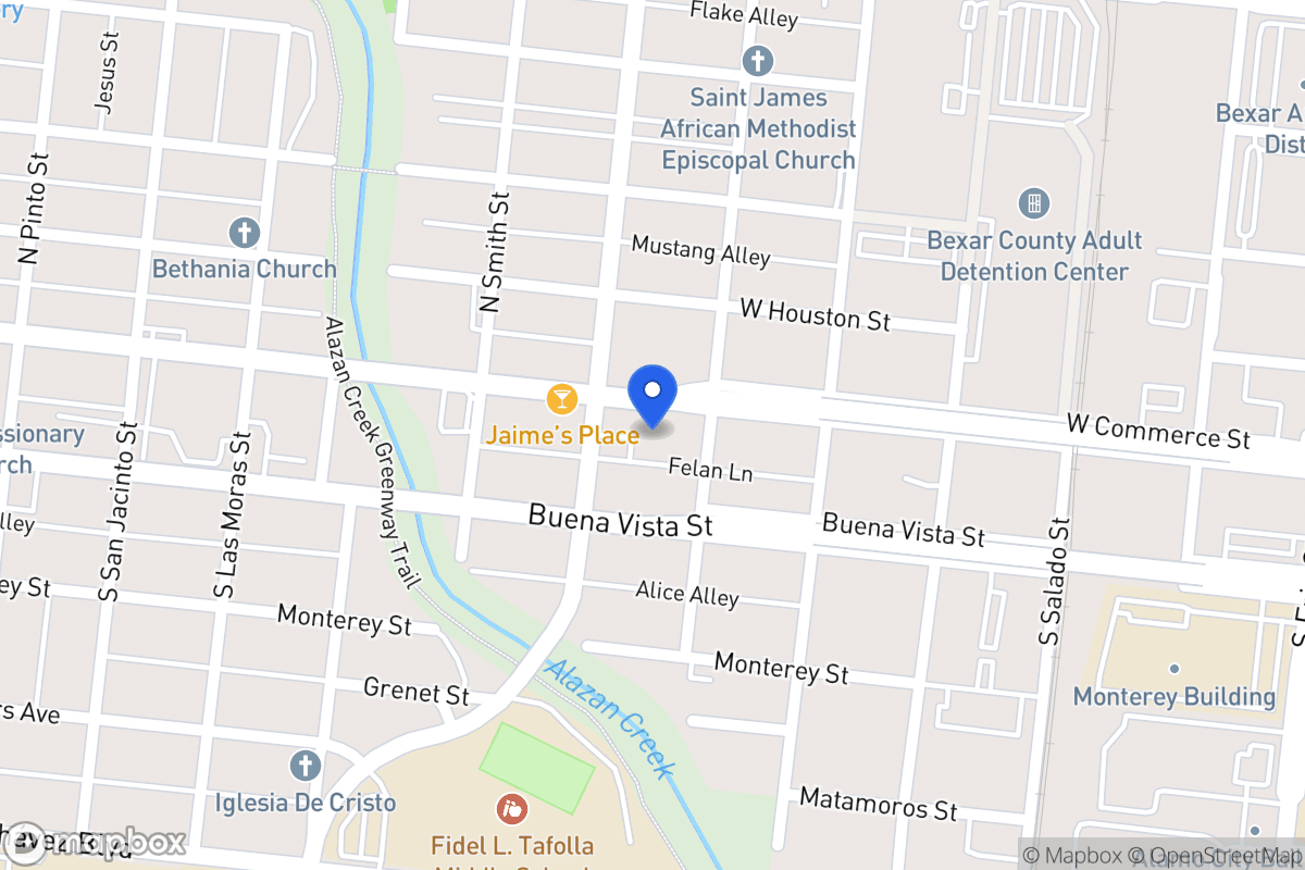 Map of 1412 W Commerce St