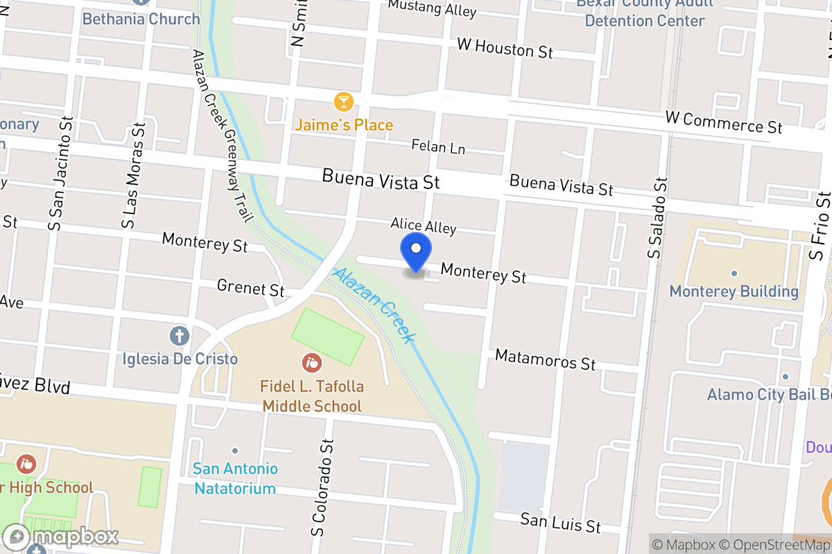 Map of 1100  Monterey St