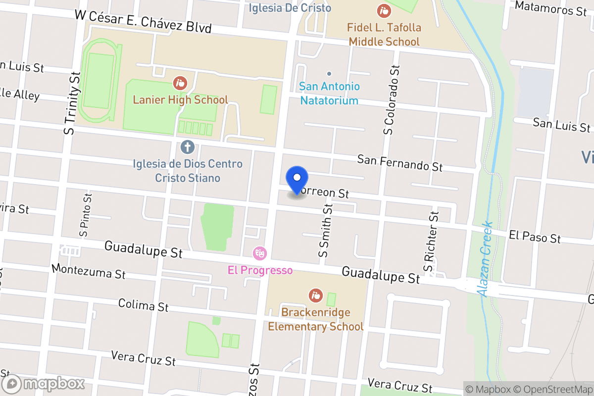 Map of 1215  El Paso St