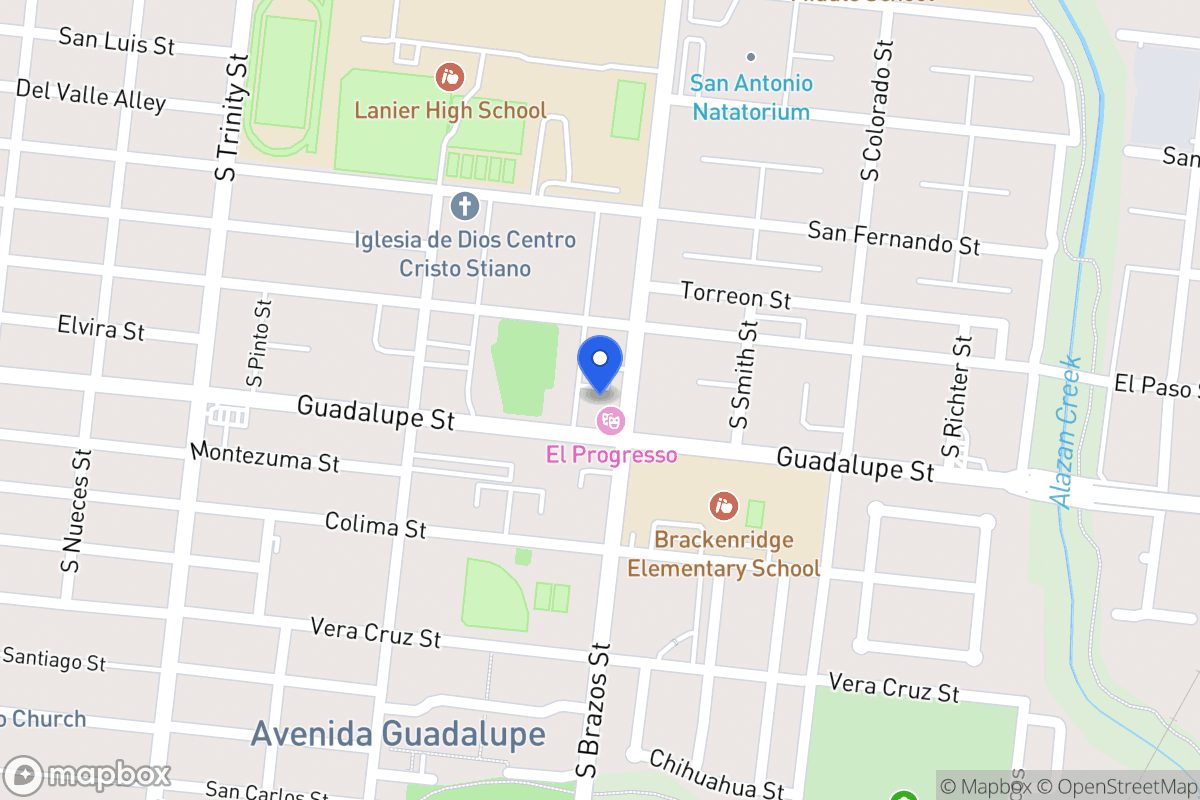 Map of S Brazos St