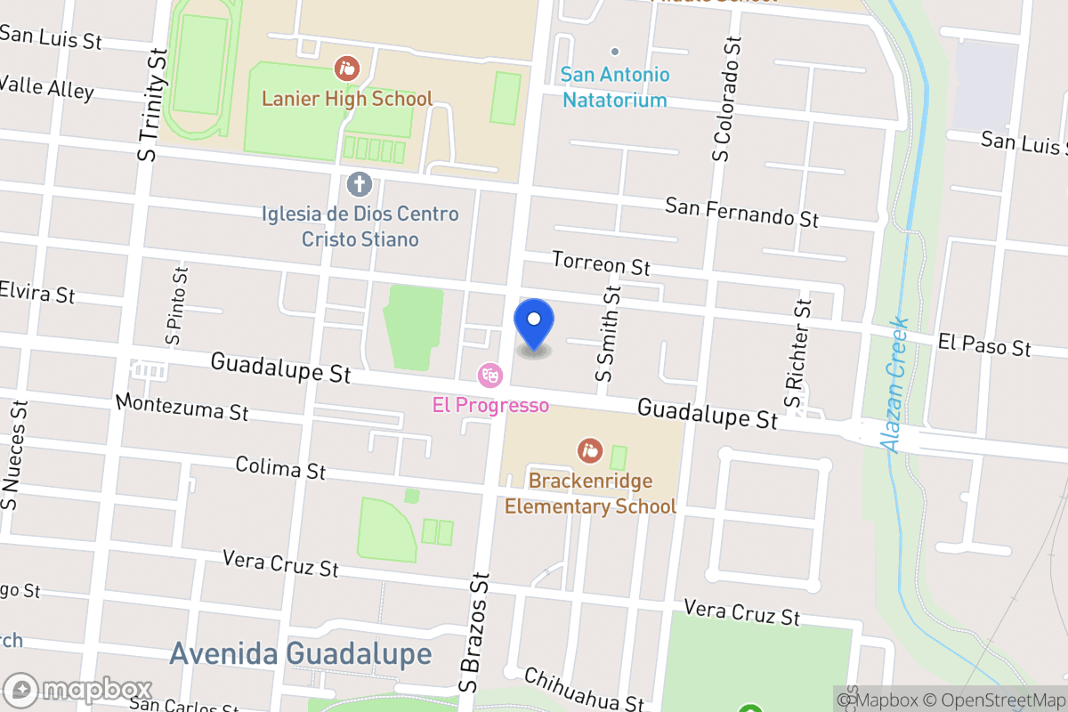 Map of 816 S Brazos St