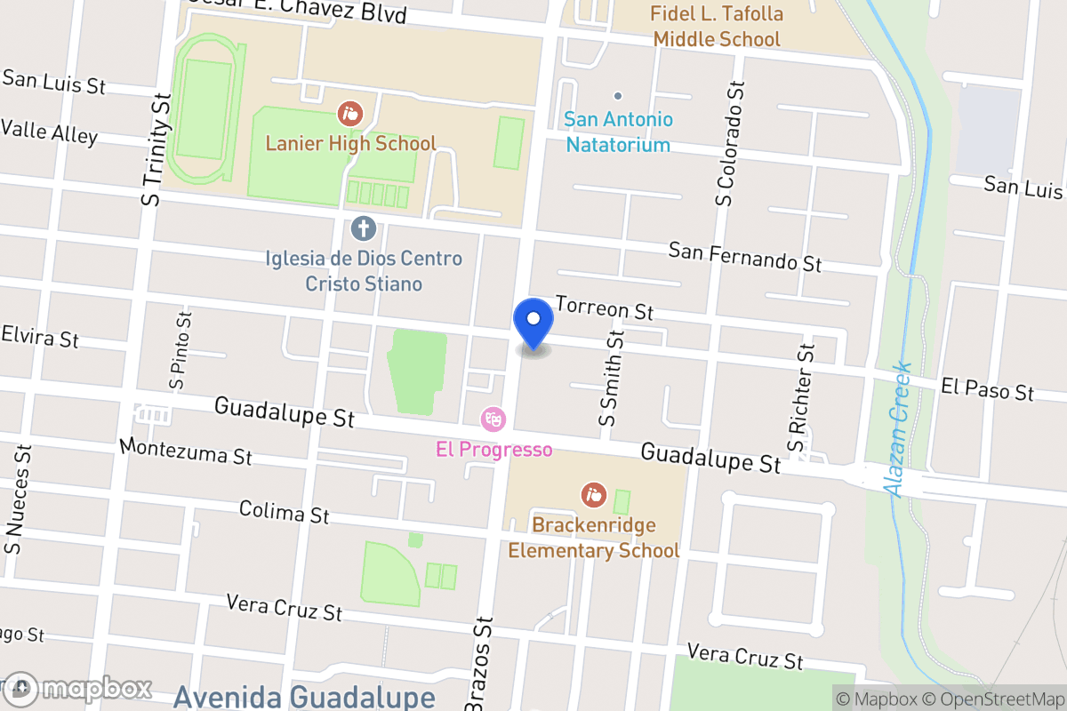 Map of 806 S Brazos St