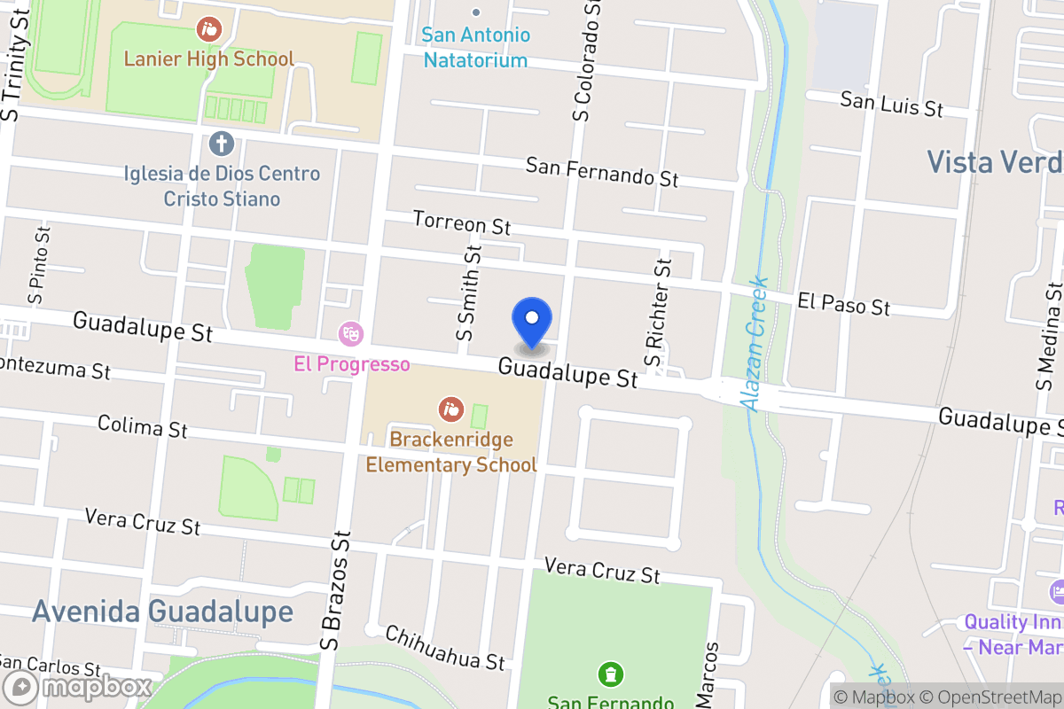 Map of 1107  Guadalupe St