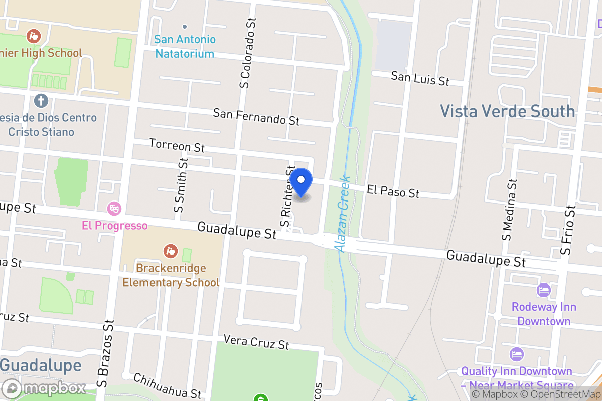 Map of 810 S Richter St