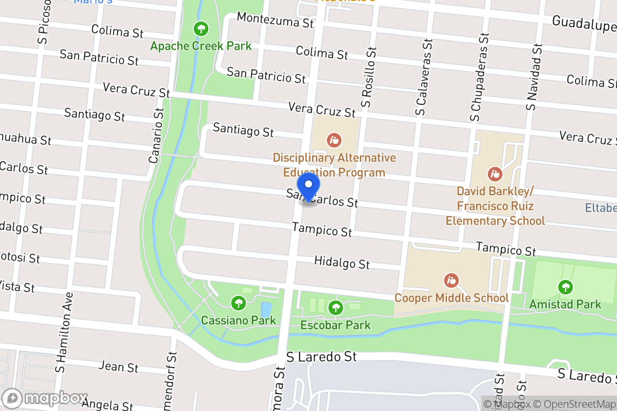 Map of 1124  San Carlos St