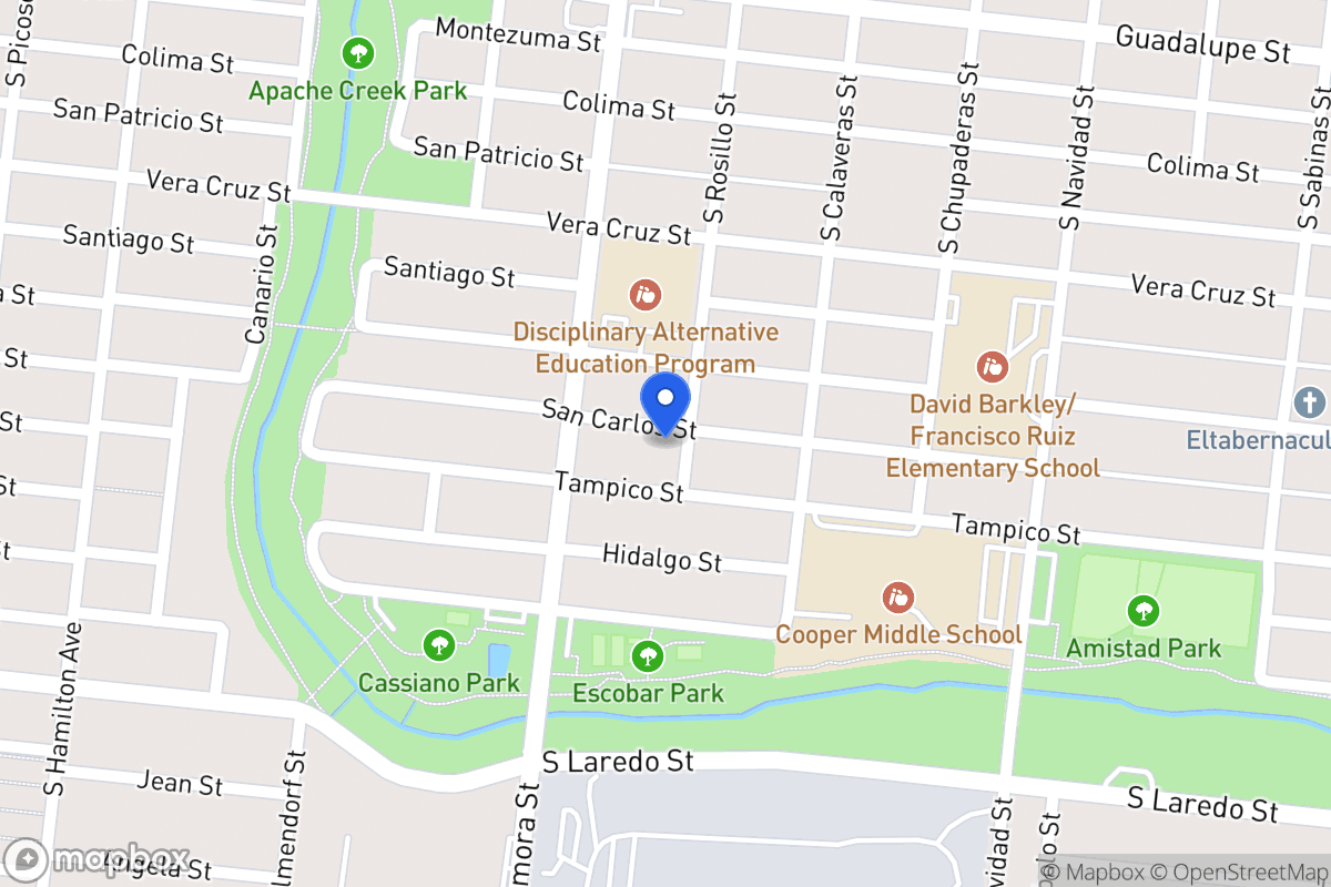 Map of 1102  San Carlos St