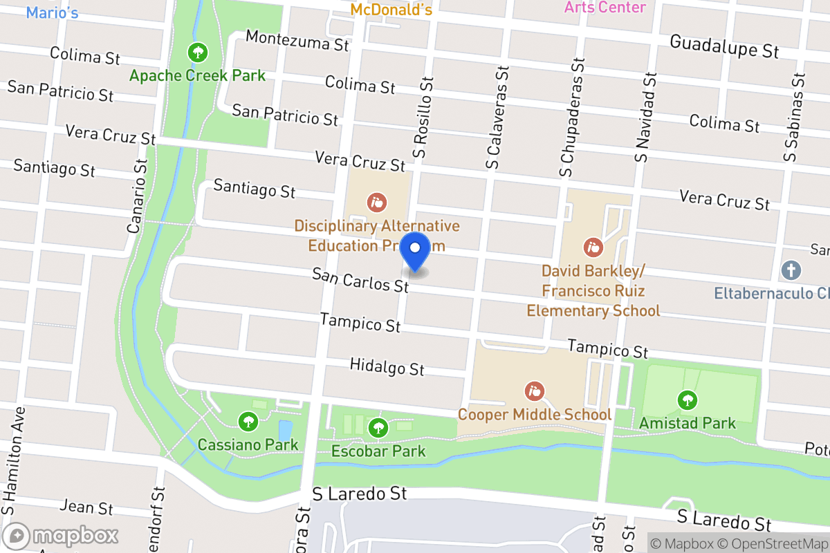 Map of 1021  San Carlos St