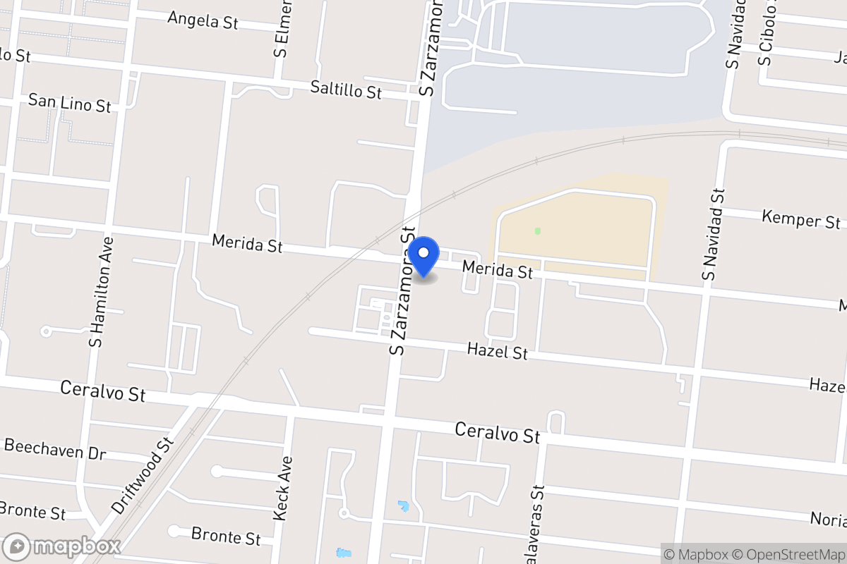 Map of 1706 S Zarzamora St