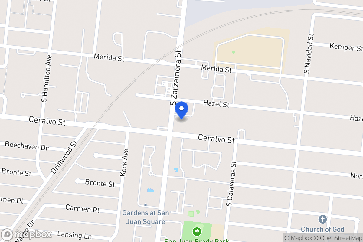 Map of 1818 S Zarzamora St