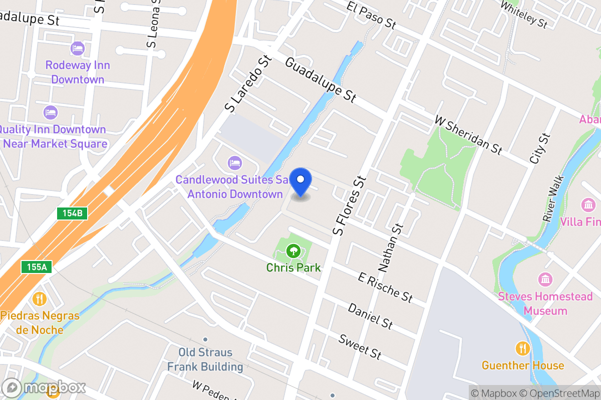 Map of 931 S Flores St