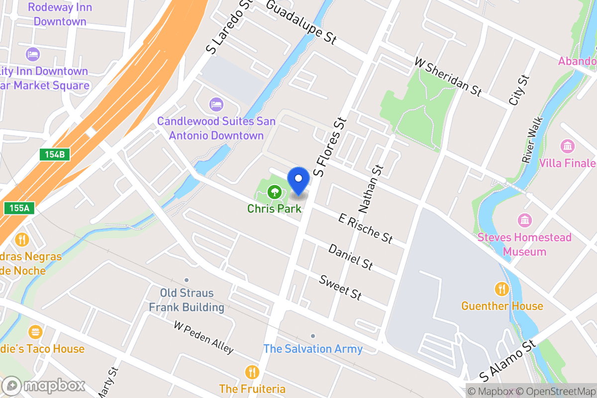 Map of 1109 S Flores St