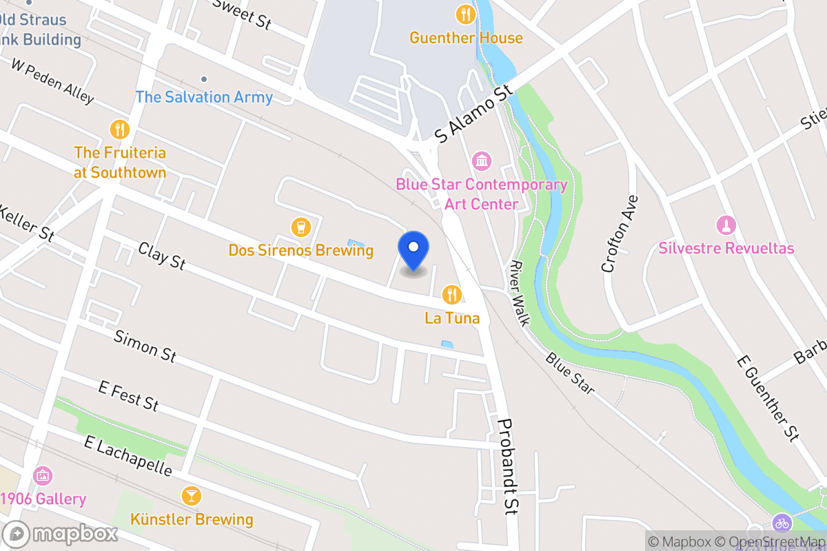 Map of 411 E Cevallos