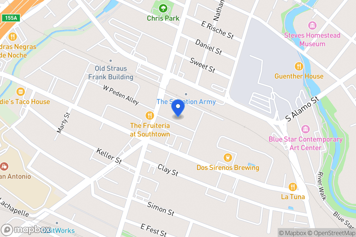 Map of 1344 S Flores St