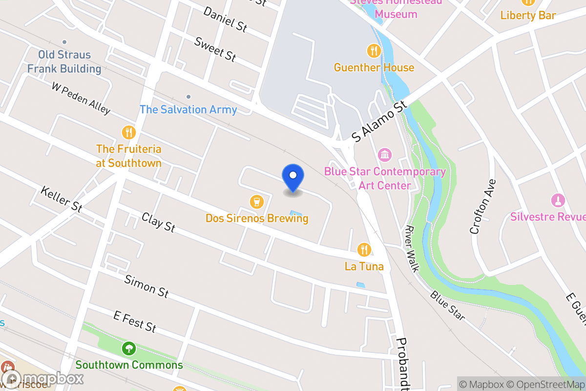 Map of 301 E Cevallos St