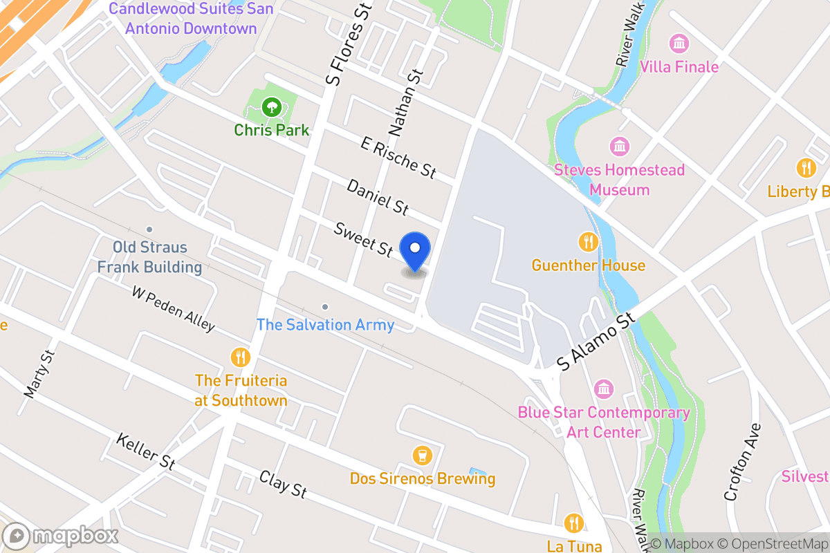 Map of 1303 S Main Ave